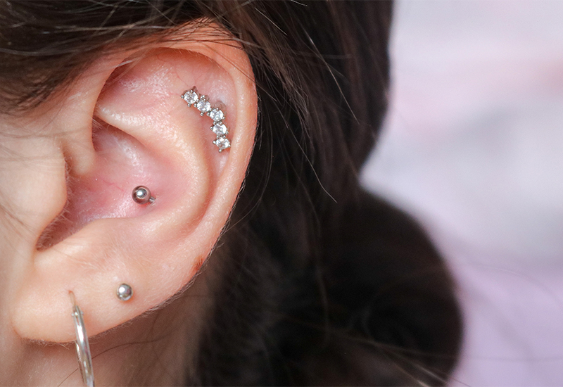double outer conch piercing